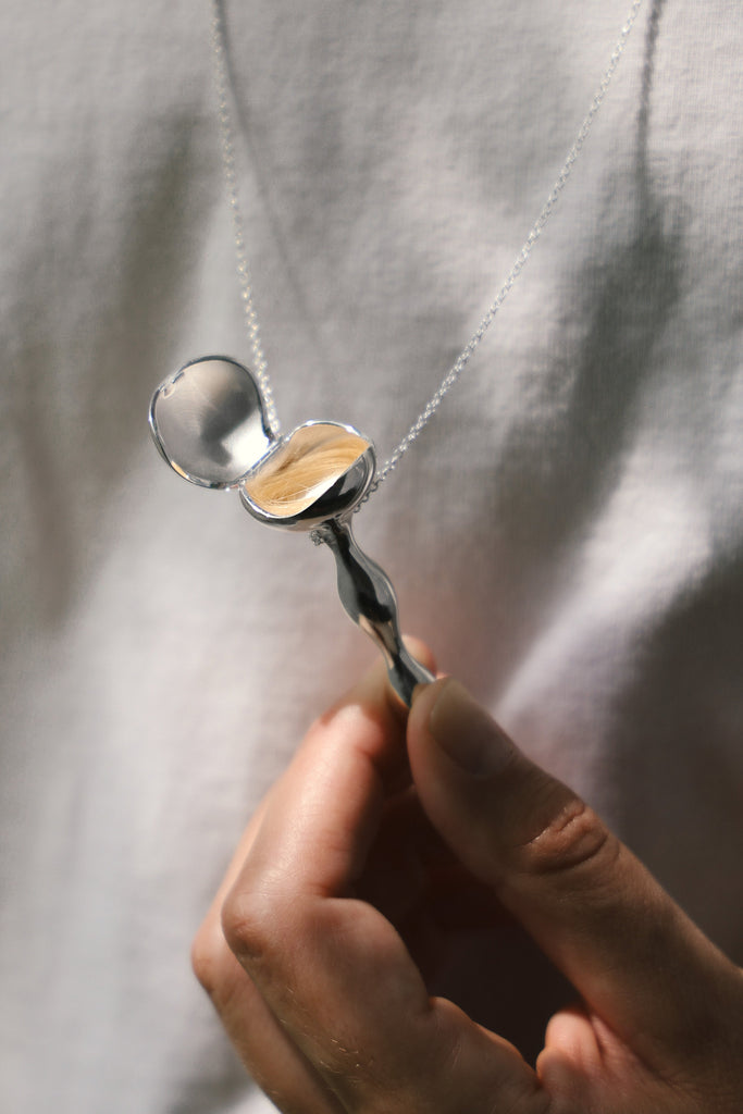 Open Margot sterling silver locket by ANNE MANNS